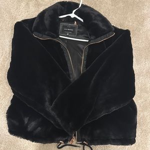 Black Fur Jacket size Large